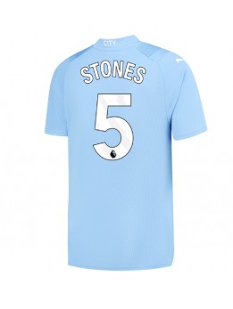 Moški Nogometna dresi replika Manchester City John Stones #5 Domači 2023-24 Kratek rokav